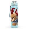 1PC Classic Bear Letter Art 750ml Color Plastic Sports Water Bottle Leakproof Flip Straw Lid Suitable for Sports Office Home Use