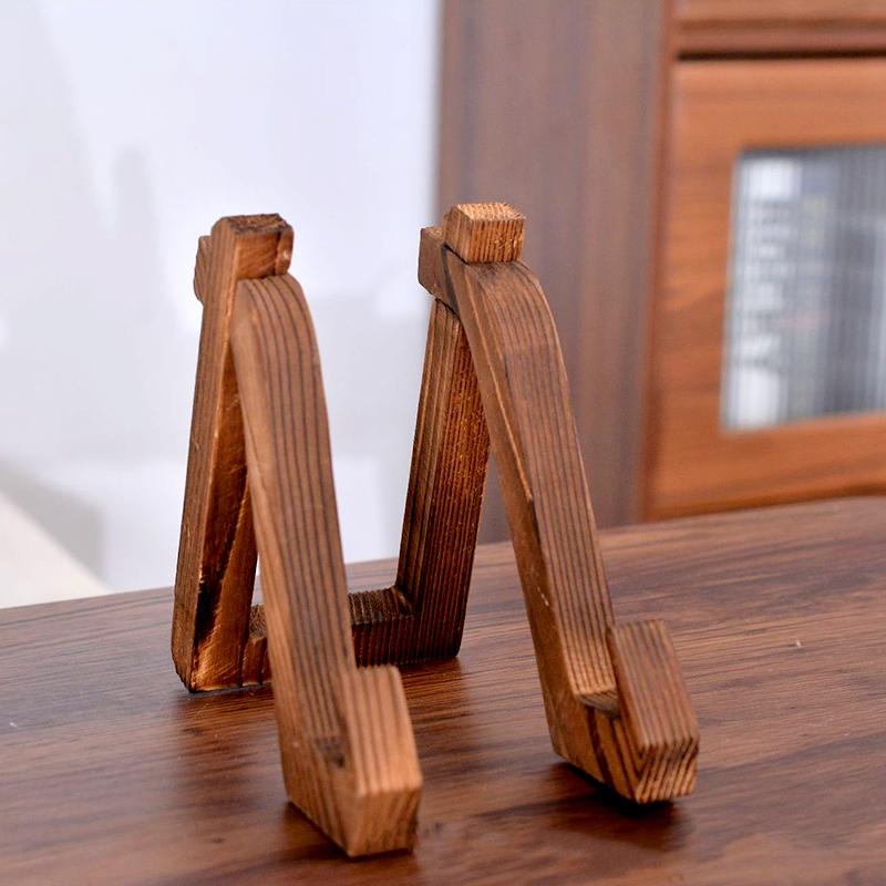 Деревянная подставка для тарелок в деревенском стиле, винтажная настольная подставка для кулинарных книг, подставка для мольбертов, настольная подставка для фоторамки, деревянная стойка для демонстрации