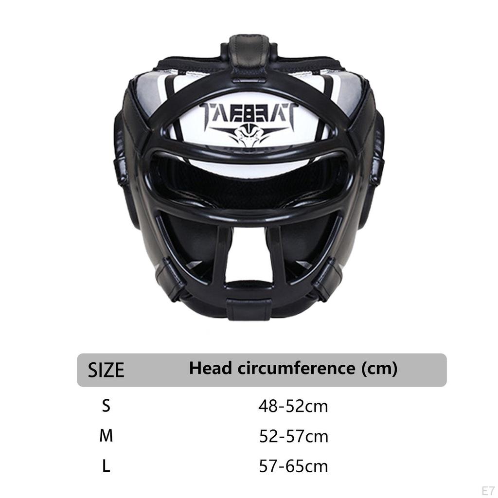 Боксерский шлем, дышащий, профессиональный, защита лба и ушей, полный