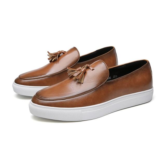 Men 'S Casual Shoes Lazy Casual Leather Men Shoes Trend Shoes Men Fashion Sneakers Loafers Shoes Flats Shoes Big Size Board Shoes