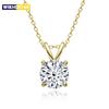 1 2 3 5 Carat Moissanite Necklace For Women Sterling Silver Plated D Color Diamond Engagement Wedding Necklace Fine Jewelry