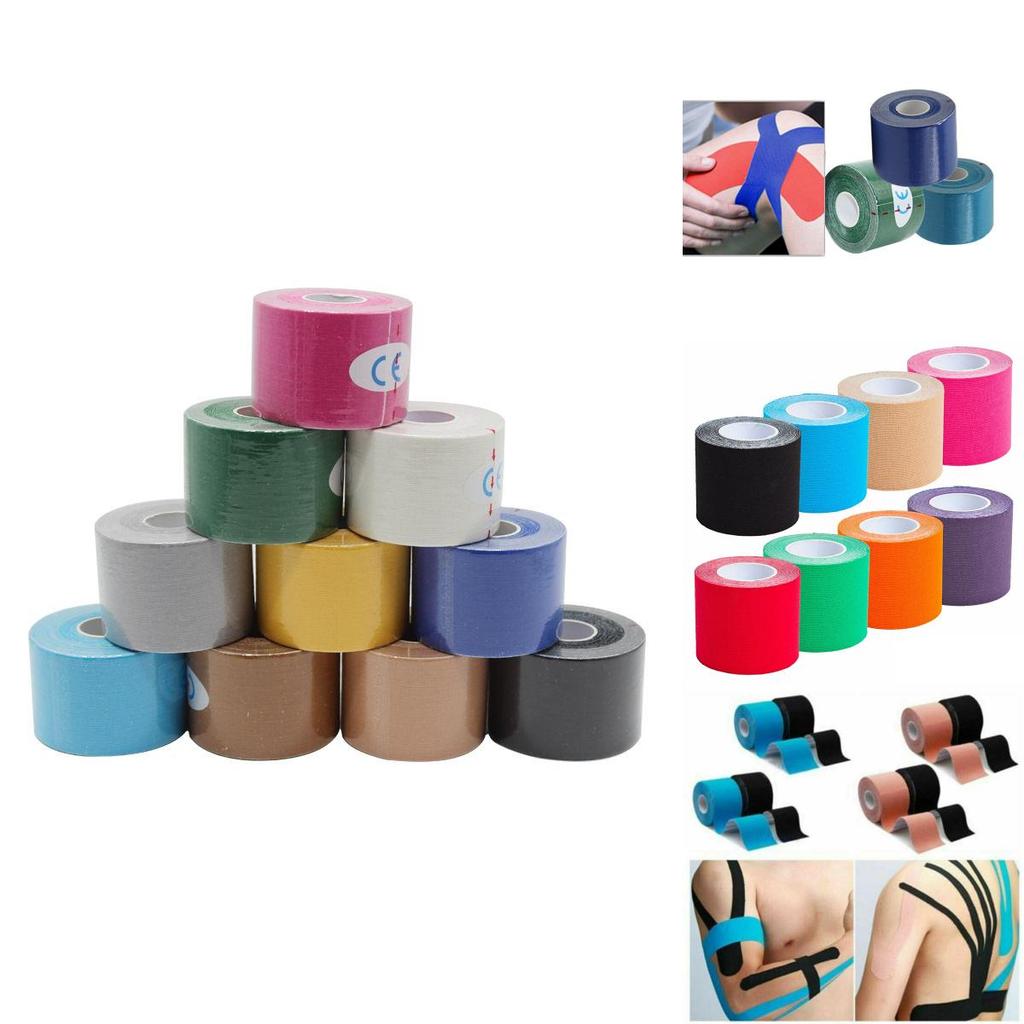 Прочная кинезиологическая лента для эффективной поддержки при мышечных растяжениях и травмах в спорте и физиотерапии