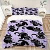 3pcs Black Cat Pattern Bedding Set, Ideal for Home Use, Suitable for Bedroom Decor (1*Duvet Cover + 1/2*Pillowcases, No Core) yy250821200