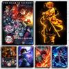 Anime Figure Demon Slayer Poster HD Art Sticky Wall Waterproof Home Living Room Bedroom Bar Aesthetic Decoration