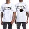 Formula Science Coffee E MC Equation Funny T-Shirt Harajuku Tee Shirt Men Brand T-shirt Man Shirt Summer Tees Men O-neck Tops