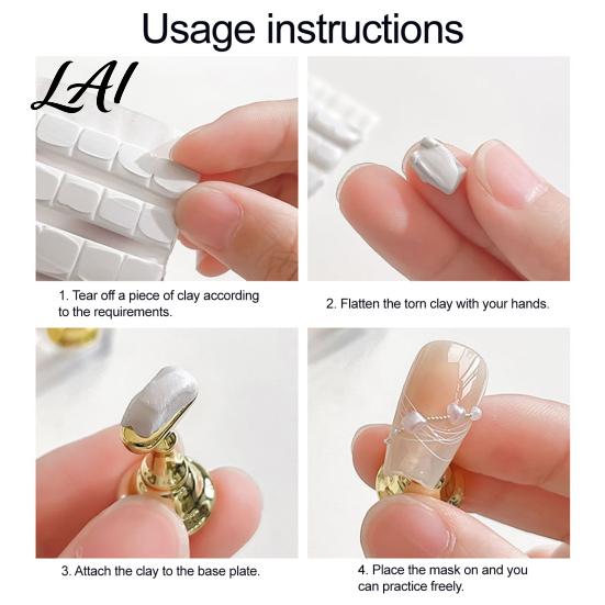 Magnetic Nail Art Holder Practice Stand Tip Display Painting Press-on for Nails Fake Stand Home Salon Plastic
