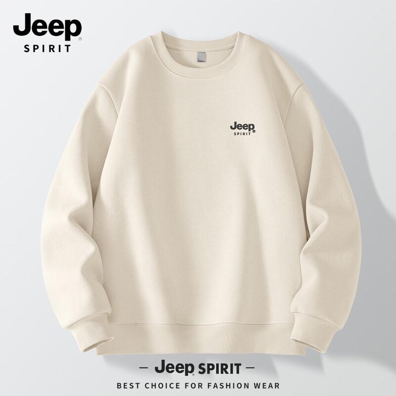 Мужская толстовка JEEP SPIRIT 2025 Осень с 3D-логотипом и круглым вырезом
