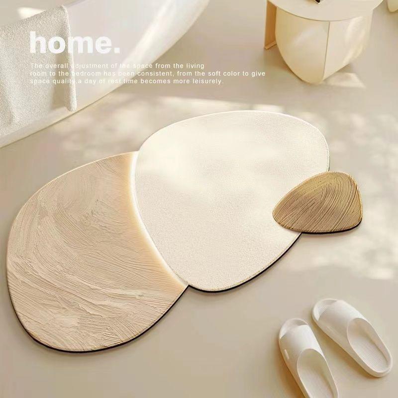 New Bathroom Absorbent Mat Light Luxury Advanced Sense Non-slip Mat Toilet Toilet Door Quick Drying Mat