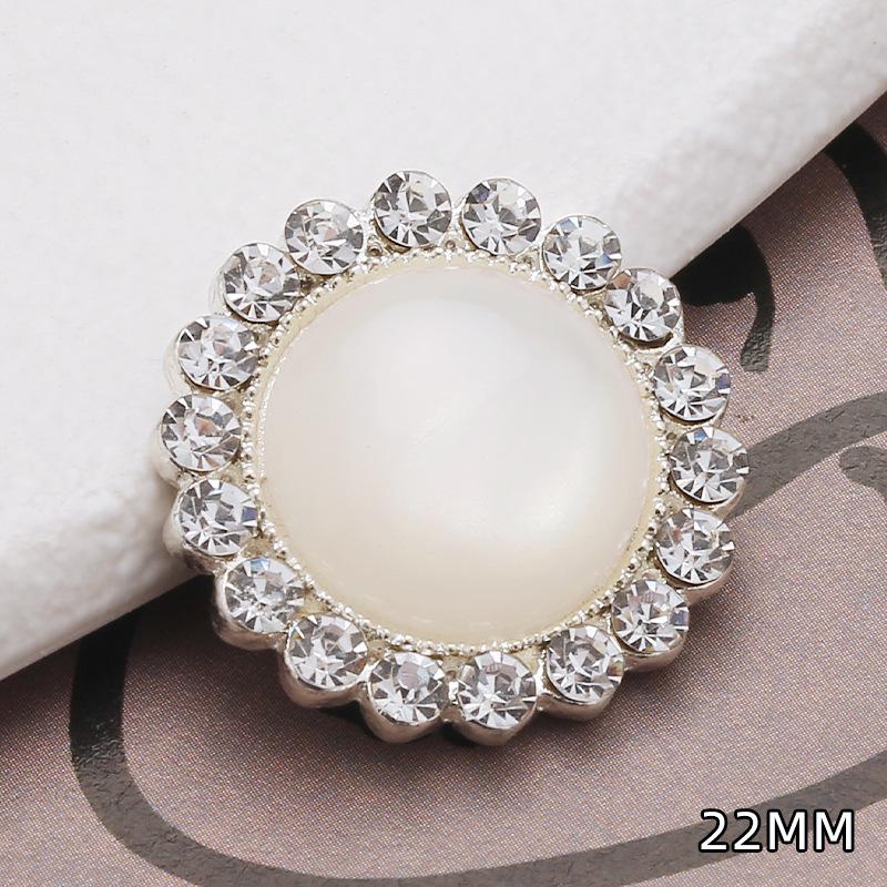 Rhinestone Metal Buttons for Women's Coats & Sweaters - Hand Sewn Fragrance-Style Round Alloy Decorations