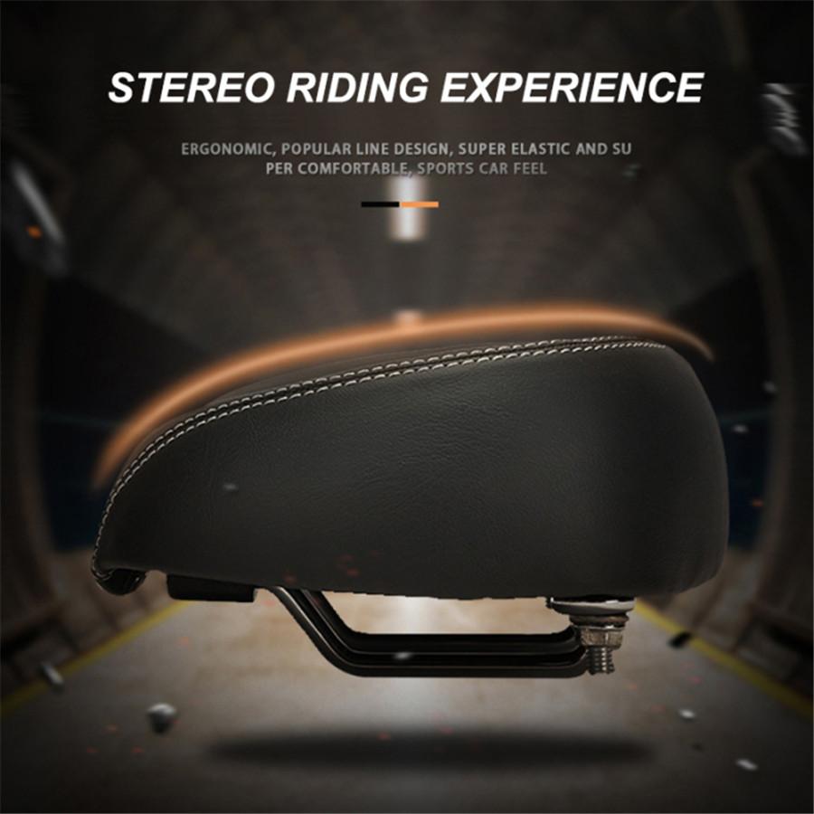 Breathable Bicycle Extra Comfort Wide Big Bum Seat Cushion Saddle Seat Pad Black