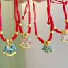 Fortune Lucky Pony Red Rope Chinese Style Red Rope Weave Bracelet Horse Pendant Bracelet  Gift