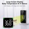Non Contact Digital Forehead Thermometer 10cm 80cm Remote Auto Thermometer Wall Mounted Infrared Thermometer  Degrees C