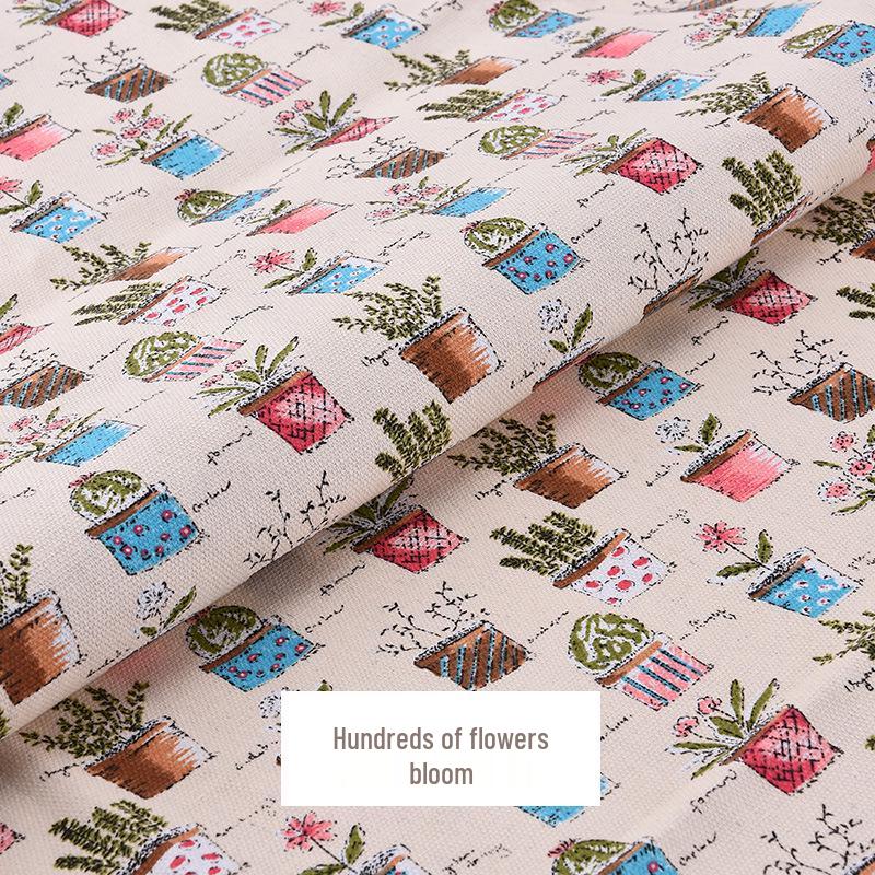 Холщовая хлопковая ткань с цветочным рисунком для дивана, скатерти, полосатых штор, подушек и остатков на распродаже