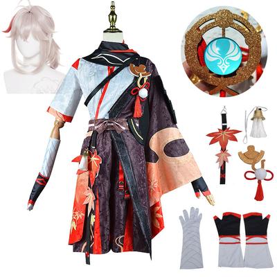 Костюм для косплея Kazuha, парик, Impact Kazuha Kaedehara, наряды для косплея, костюмы для вечеринок