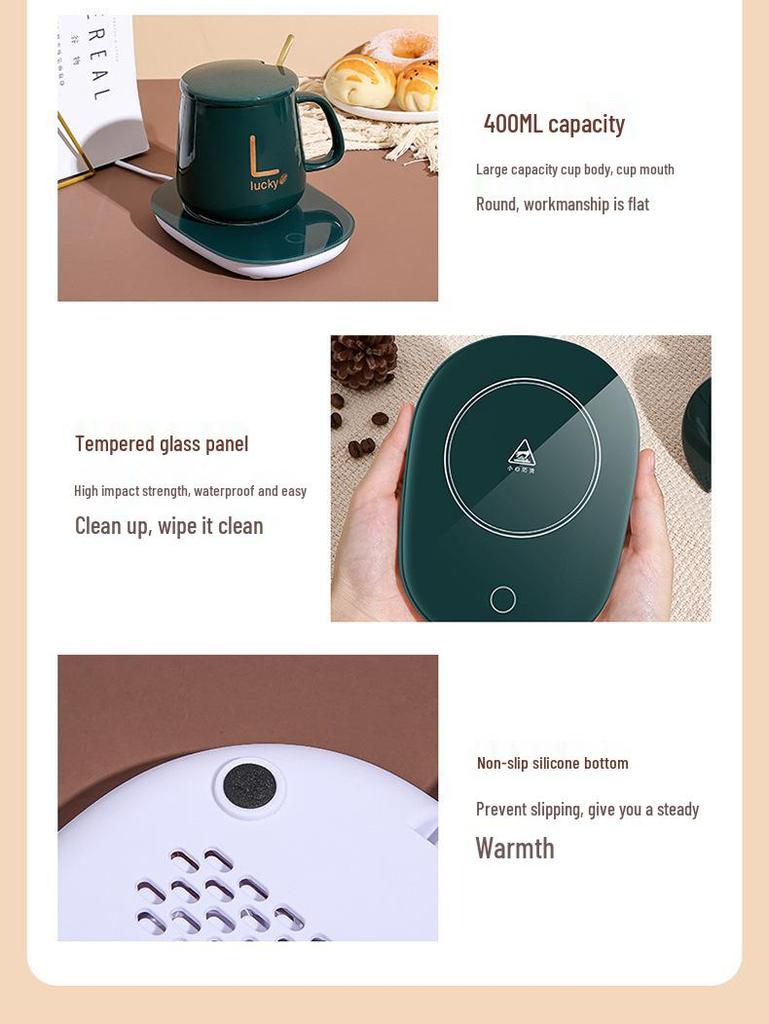 Керамический нагреватель для кружки 55 градусов - Подогреватель для теплой чашки и молока, рекламный подарок