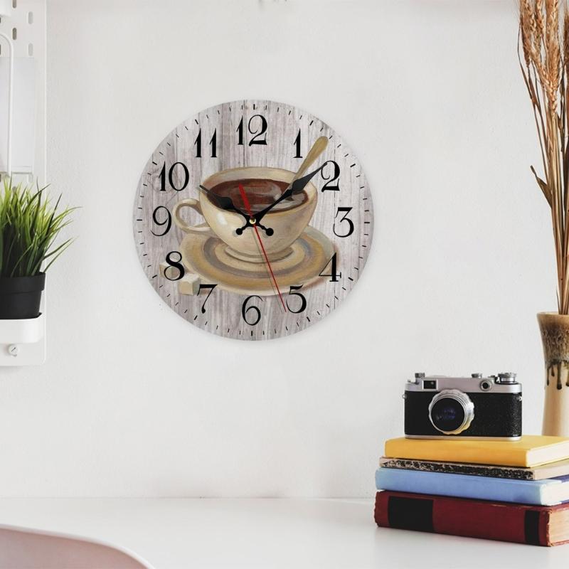 Silents None-Ticking Clocks Decorative Clock Battery Operated Wall Clock for Living Room Kitchen Home Office Decors