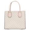 Michael Kors MK Mercer Classic Monogram Color Block Кожаная Сумка-гармошка на плечо Crossbody Средняя Женские сумки 35S1GM9M2B-POWDER-BLUSH