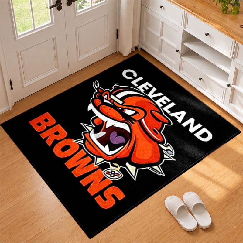Cleveland Browns Carpet Door Mat for Living Room or Bedroom Protective Mat Under Chair Office Decoration Christmas Gift Birthday Present