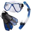 Diving Suit Diving Fins Snorkeling Mask Silicone Snorkel Three-piece Suit