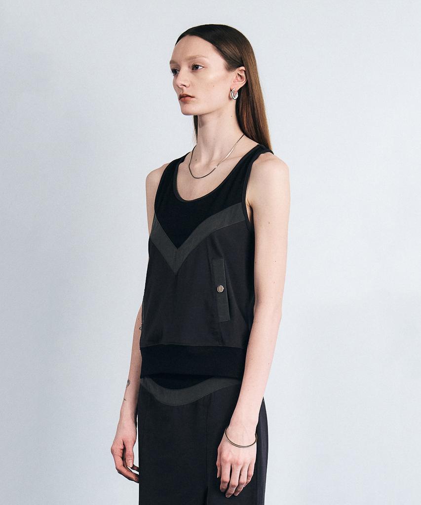 SEALOT Block Jersey Sleeveless Top (Charcoal)