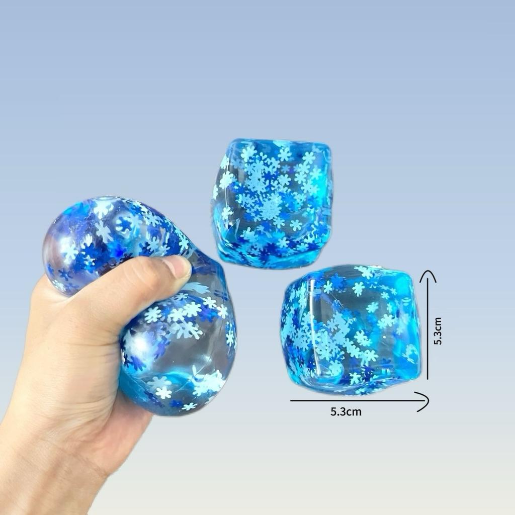 1 шт. Сквиши Мальтоза Снежный Ледяной Кубик Шарики-антистресс Шарики-антистресс для Взрослых Снятие Тревоги Забавные Успокаивающие Игрушки-антистресс