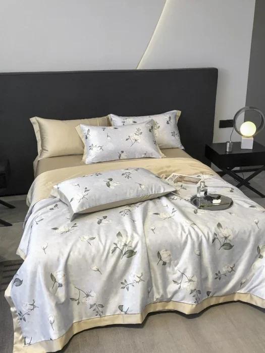 Тенсель Одеяло для кондиционера 4 предмета Летнее Стираемое Шелковое Летнее Прохладное Одеяло Тонкое Сон Голым Ледяной Шелк Летнее Одеяло