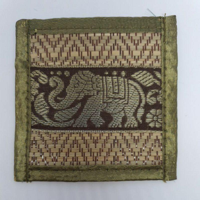 Коврики со слонами, подставки для напитков, тайские шелковые тростниковые коврики, подставки для обеденного стола, сувенирный подарок, ручная работа, ручная работа