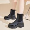 Новые эластичные женские резиновые сапоги Chelsea средней высоты, нескользящие, водонепроницаемые, для отдыха на природе