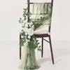 2 комплекта украшений для стульев на свадьбу, церковная скамья, искусственные цветы, зелень, гирлянды, скамья, церемония, прием, цветочный искусственный фон, роза, вечеринка на открытом воздухе