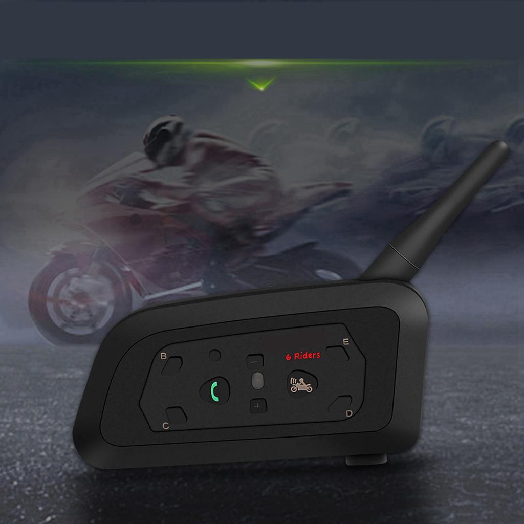 V6 Pro 1200M Motorcycle Helmet Bluetooth Intercom Headset for Referee 6 Users