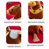 Cartoon Style Pony Plush Keychain Realistic Horse Plush Pendants Cute Year Horse Mascot  Bags Decor