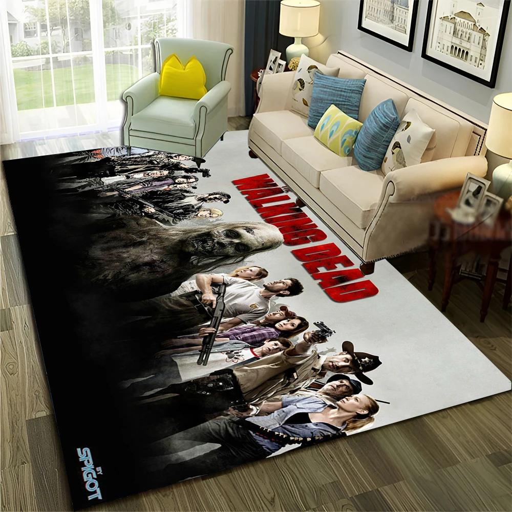 Ужасы ТВ Ходячие мертвецы TWD Ковер Коврик для дома Гостиная Спальня Диван Придверный коврик Декор, Коврик для игровой зоны ребенка Нескользящий коврик для пола