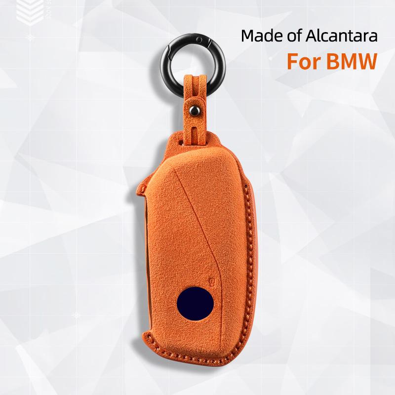 Чехол-брелок для ключа автомобиля из замши для BMW I7 X7 735i 740i G07 LCI IX I20 X1 U11 7 Серия G70 G09 XM U06 G81 Чехол-сумка для ключей Аксессуары