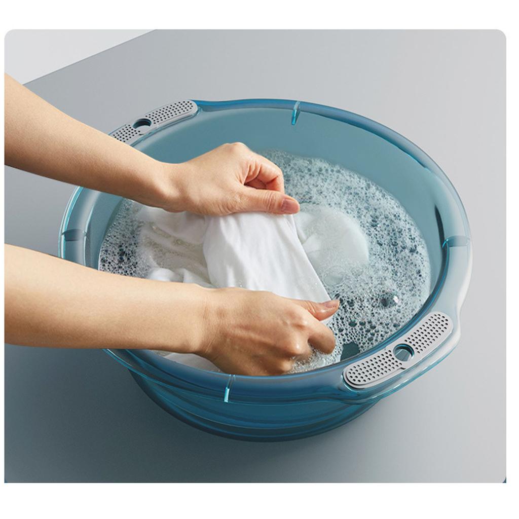 Пластиковая раковина для мытья посуды с ручками для кухни, переносная раковина для мытья посуды для домашнего хозяйства