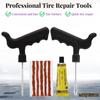 Car Tire Repair Tool Kit with Rubber Strips Tubeless Tyre Puncture Studding Plug Motorcycle Truck Vacuum Tire Repair Tool
