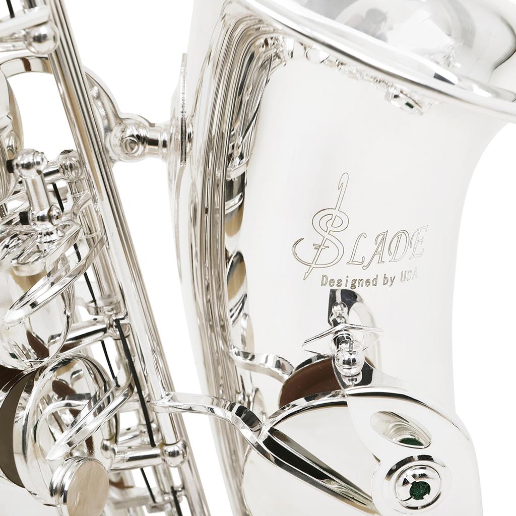 SLADE E-flat Alto Saxophone Premium Brass Body Carved White Shell Keys Saxophone Set with Case Professional Woodwind Instruments