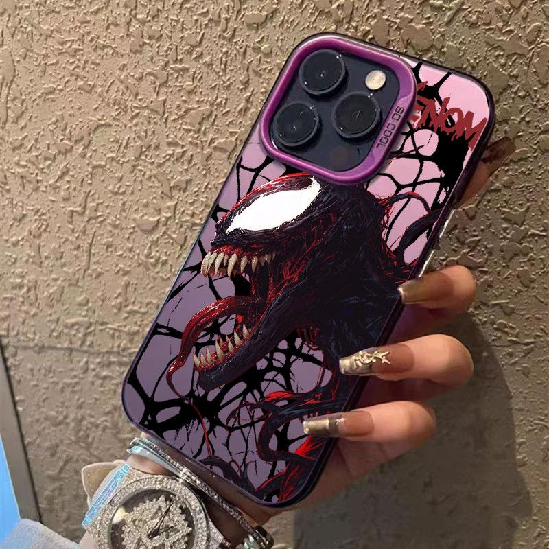 Terrifying Marvel Venom Phone Case For iPhone 11 12 13 14 15 16 17 Pro Max 16e 17E 17 Air Plus Mini Shockproof Fundas Back Cover