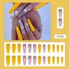 24PCS/SET Quick Nails Flower Diamond Manicure Long Ballet False Nails Waterproof Wearable Ready-made Nail Stickers