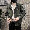 Весна и осень Красивая рабочая куртка мужская новая модная вышитая повседневная хлопковая куртка со стоячим воротником мужская одежда