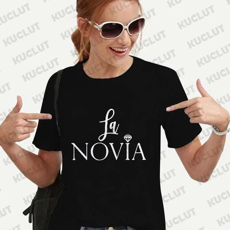Spanish Team Bride Tribe T-shirt Woman Bachelorette Single Farewell Party Tees Bridesmaid Shirt Bridal Shower Wedding Y2k Tops