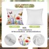Poppy Flower Butterfly Garden Flowers Printing Pillow Cover Short Plush Suitable Living Rooms Bedrooms Sofas Throw Cushion Cover