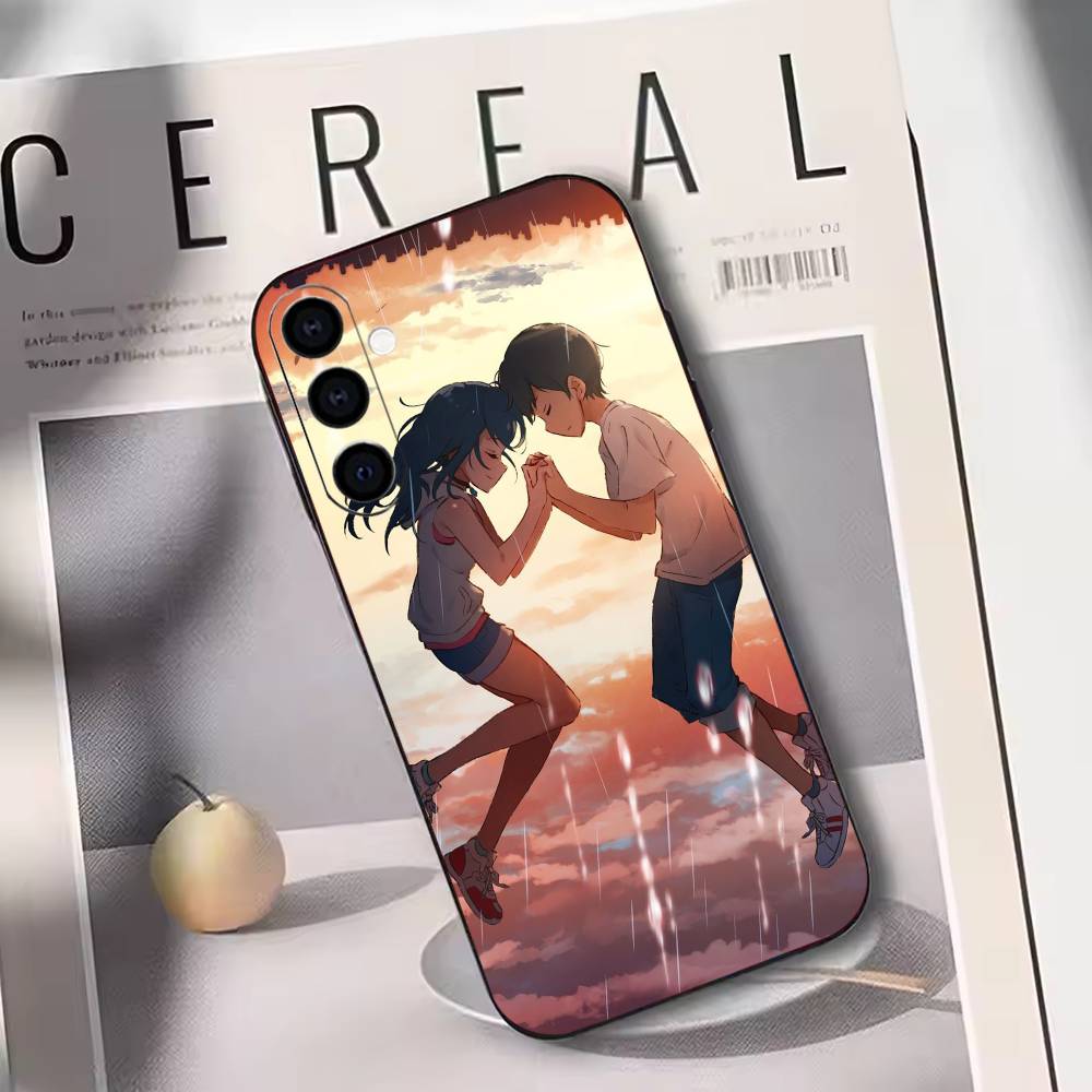 Weathering With You Phone Case For Samsung Galaxy A73,A72,A71,A70,A53,A52,A51,Soft Silicone Black Cover