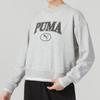 Puma Спортивный повседневный свитер с принтом букв, женский свитшот, серый 623597-04