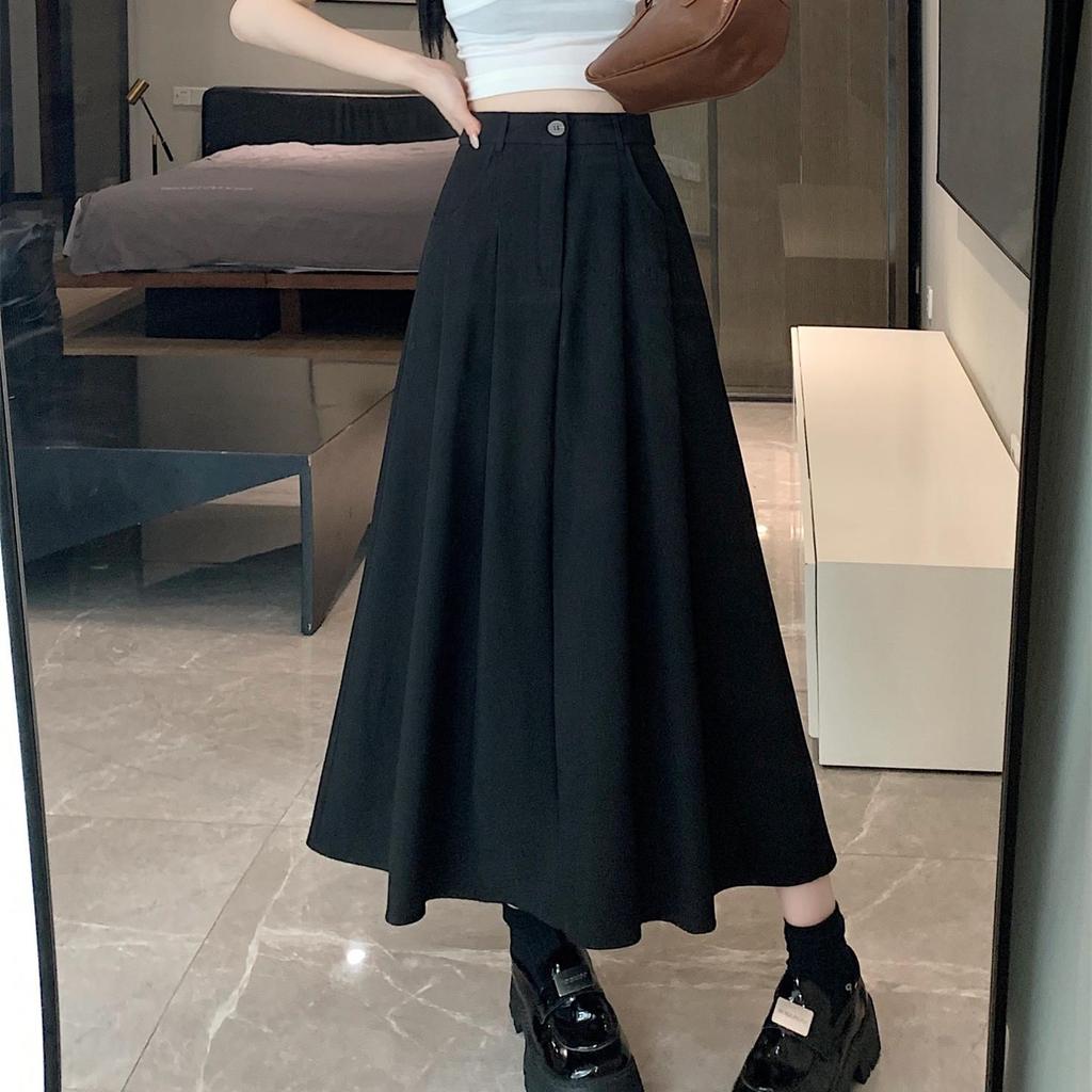 Женская юбка А-силуэта с высокой талией - весна/осень корейский стиль
