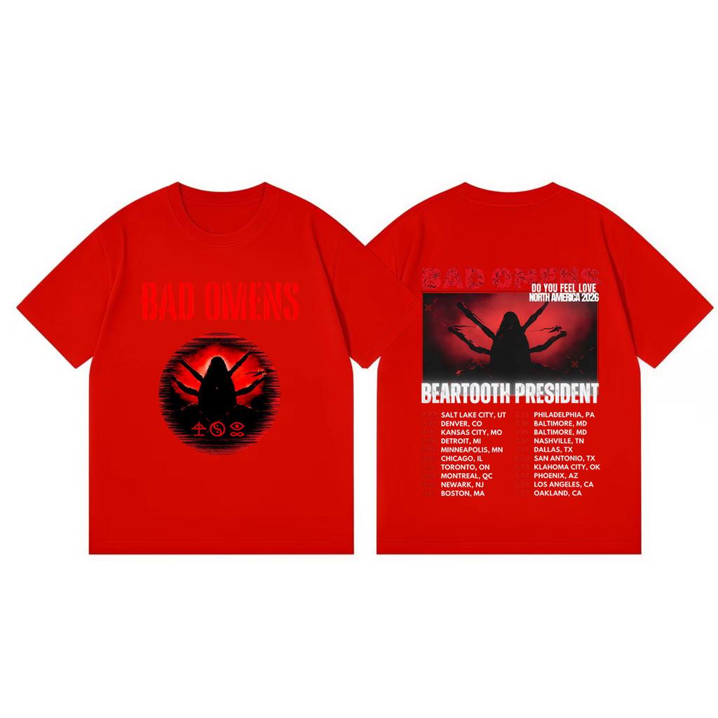 Bad Omens Do You Feel Love Tour 2026 Tshirts Vintage Punk Rock Short Sleeve Tshirt Men Women Casual Fashion Oversized T Shirt
