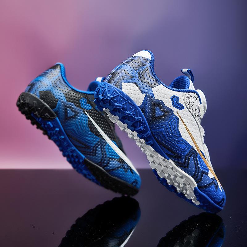 Elementary School Girls Children'S Football Shoes Free Lace-Up Indoor And Outdoor Girls Nail Buckle Rotation Training Men'S Shoes Broken Sports Shoes
