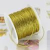 20m/roll 1mm Gold Silver Red Cords Metallic Rope Thread String Strap Gift Wrap Ribbon Cord Bracelet No-slip Hang Tag