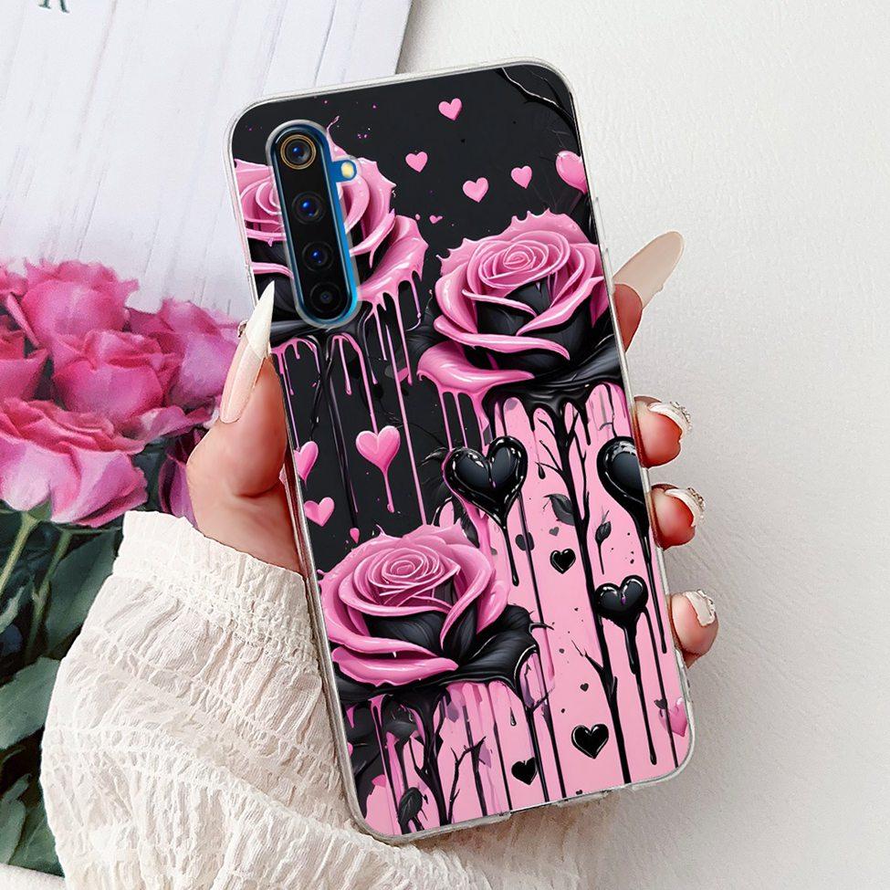 6.6" For Realme 6Pro RMX2061 RMX2063 Back Cover For Realme 6 Pro Case Clear Luxury Fashion Cute Cat Cool Funny Soft TPU Bumper