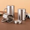 LETGANT Double-Layer Insulated 304 Stainless Steel Mug with Lid (2-Pack)