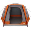 Camping Tent Hut Gray and Orange 420 x 420 x 227 cm Polyester